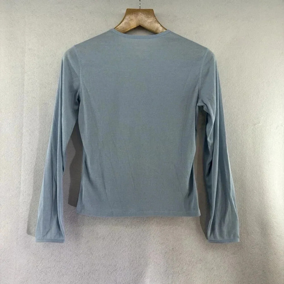Patagonia Women’s M Light Blue Capilene V-Neck‎ Base Layer Long Sleeve Layer Top - Picture 2 of 5